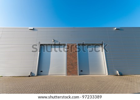 industrial unit with two roller doors