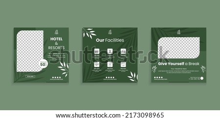 Hotel and Resorts Social Media Post Template