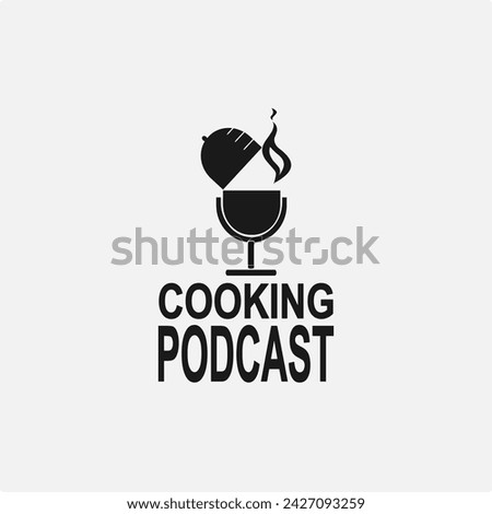 chef podcast logo design inspirations, chef education logo design vector