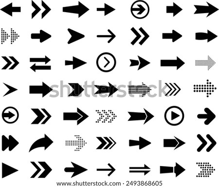 Arrows big set icons, black arrow icon, modern simple arrows, arrow vector collection. 