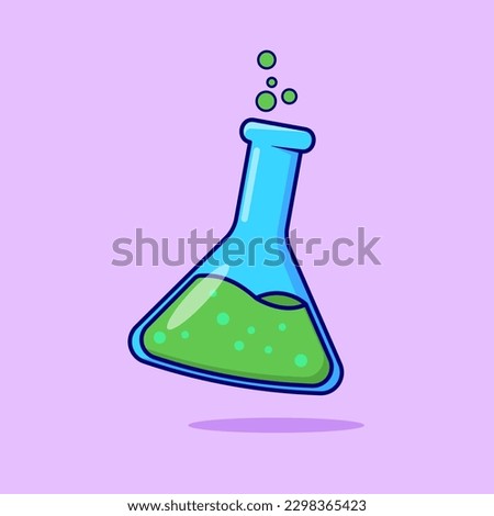 Erlenmeyer Flask Vector, Flat Icon, Flat Design