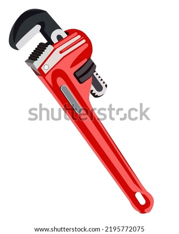 Vector of Pipe wrench isolated on white background.
Equipment tools.