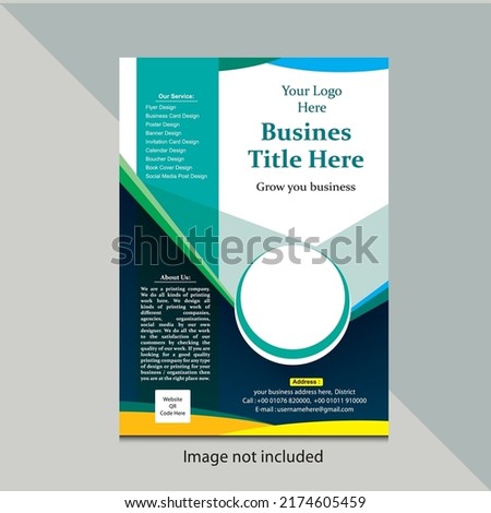 This is vector flyer template. This vector template creating business increasing by graphics design
File Type : Adobe Illustrator and Adobe Photoshop, File : EPS, JPEG.