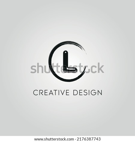 Letter L logo design. L logo with circle shape. Stok fotoğraf © 