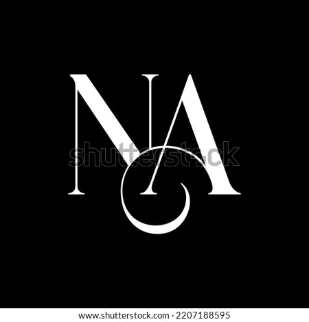 Initial letter NA logo design. NA letter logo design vector.