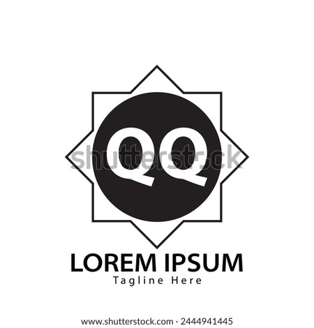 letter QQ logo. QQ. QQ logo design vector illustration for creative company, business, industry
