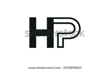 Initial Letter HP Logo Design. HP Logo Design. Creative And Modern HP logo.