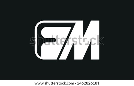 Initial Letter FM Logo Design. FM Logo Design. Creative And Modern FM logo.