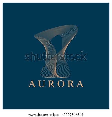 aurora logo design icon illustration vector template 