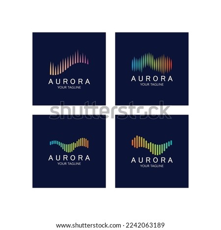 aurora logo design icon illustration vector template