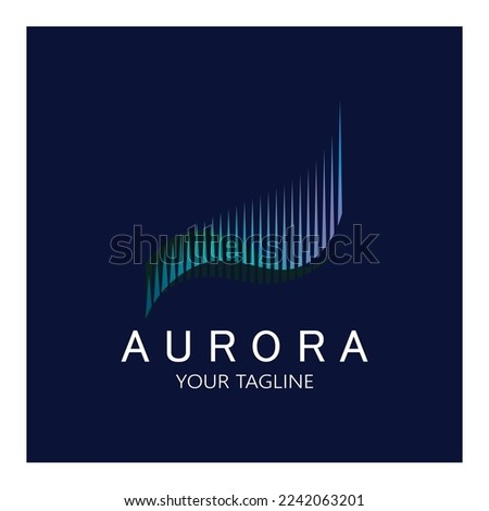 aurora logo design icon illustration vector template