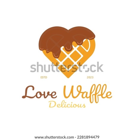 waffle logo simple illustration design,for pastry shop,emblem,badge,bakery business,pastry,bakery,vector