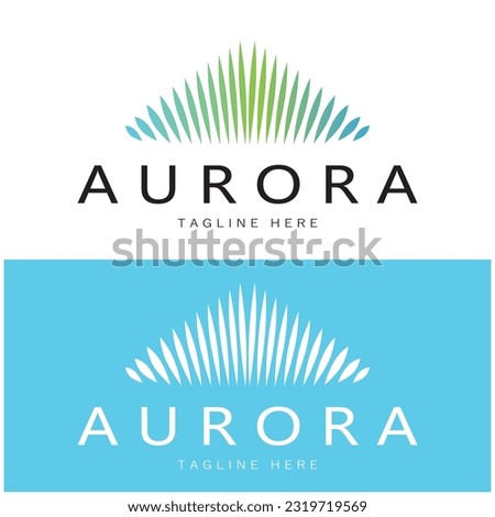 aurora logo design icon illustration vector template