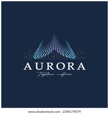 aurora logo design icon illustration vector template