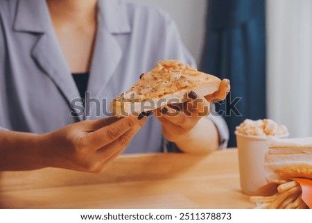 Similar – Image, Stock Photo Crop woman with slice of lemon