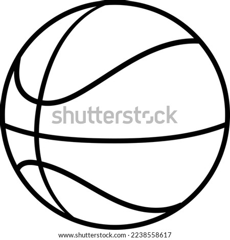 Basketball icon. Basketball outline vector simple design
