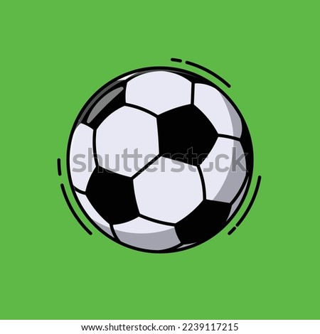 Soccer ball flat design. Soccer ball vector simple design