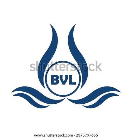 BVL letter water drop icon design with white background in illustrator, BVL Monogram logo design for entrepreneur and business.
