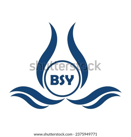 BSY letter water drop icon design with white background in illustrator, BSY Monogram logo design for entrepreneur and business.
