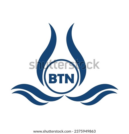 BTN letter water drop icon design with white background in illustrator, BTN Monogram logo design for entrepreneur and business.
