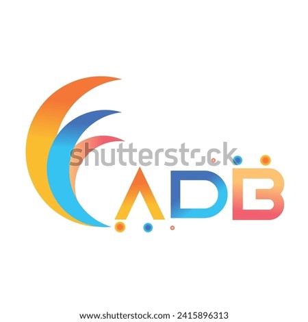 ADB letter technology logo design on white background. ADB creative initials letter business logo concept. ADB uppercase monogram logo and typography for technology, business and real estate brand.
