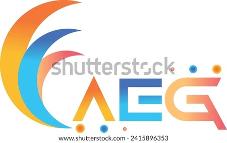 AEG letter technology logo design on white background. AEG creative initials letter business logo concept. AEG uppercase monogram logo and typography for technology, business and real estate brand.
