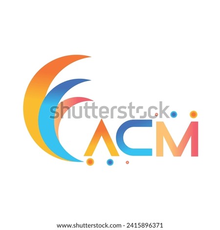ACM letter technology logo design on white background. ACM creative initials letter business logo concept. ACM uppercase monogram logo and typography for technology, business and real estate brand.
