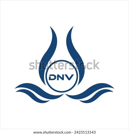 DNV letter water drop icon design with white background in illustrator, DNV Monogram logo design for entrepreneur and business.
