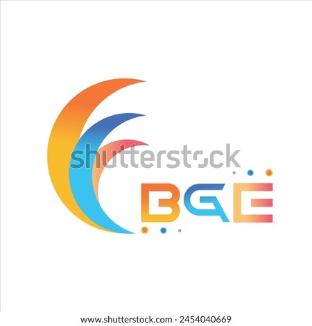 BGE letter technology Web logo design on white background. BGE uppercase monogram logo and typography for technology, business and real estate brand.
