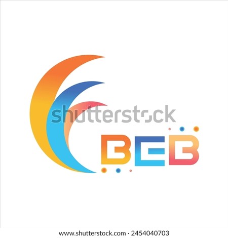 BEB letter technology Web logo design on white background. BEB uppercase monogram logo and typography for technology, business and real estate brand.
