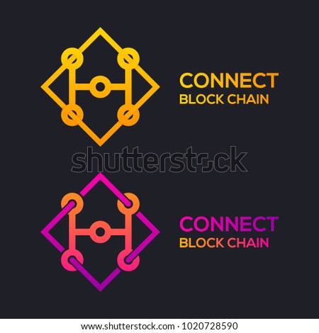 Letter H Colorful Dots logo with Modern line Cross Square shape, Connect Technology and Digital, Blockchain, Bitcoin Cryptocurrency data concept for your Corporate identity