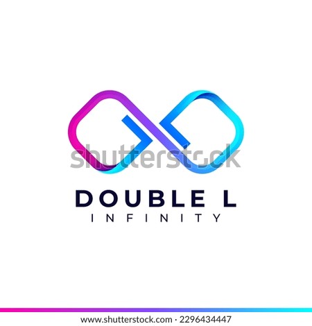 Letter L Infinity Logo design and Gradient Colorful symbol for Business Company Branding and Corporate Identity