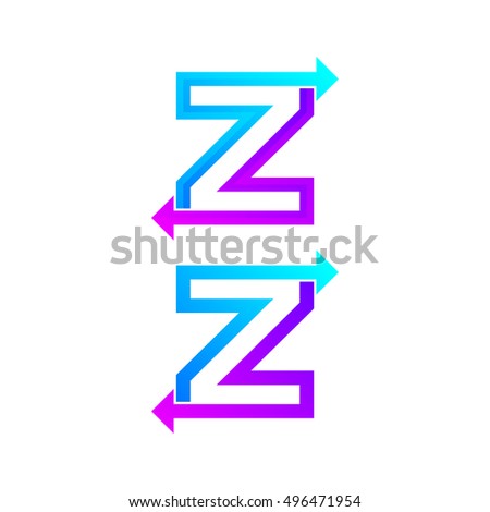 Letter Z logo design template. Arrow creative sign