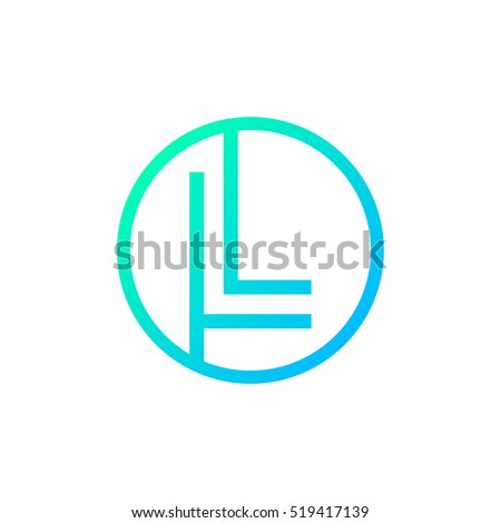 Letter L logo,Circle shape symbol,Digital,Technology,Media