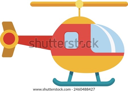 Vector children's helicopter toy illustration design element