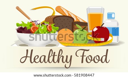 Foods that help health-care. Diet for life. Stock foto © 