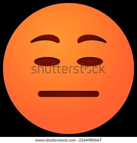 Emoji expressionless face vector illustration