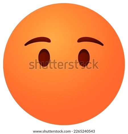 Emoji. Face without mouth vector illustration