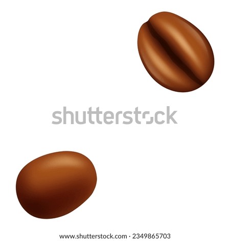 two coffee beans vector illustration