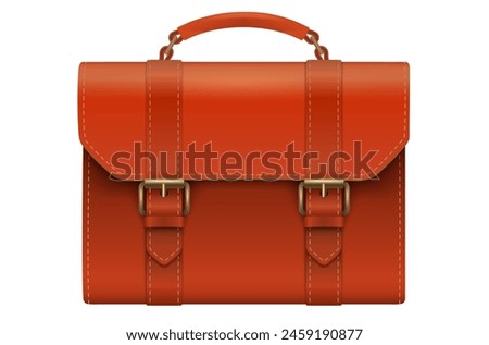 red business briefcase vector illustration