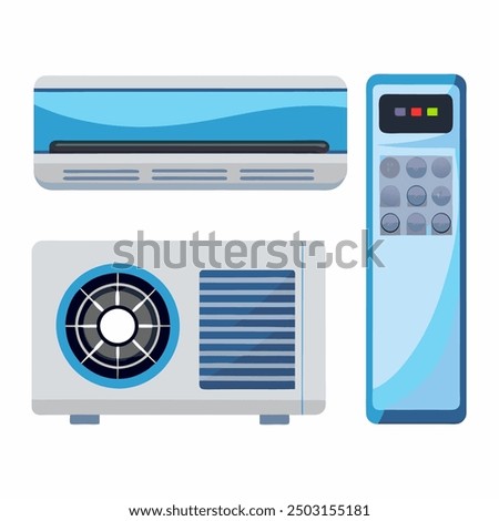 air conditioner two blocks with remote control