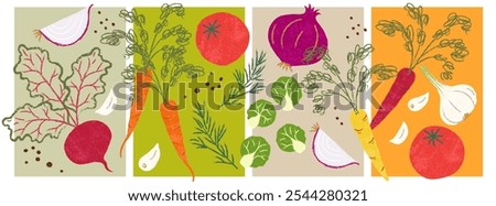 Similar – Image, Stock Photo Organic vegetables on a stall