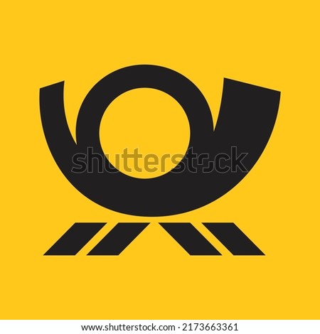 O initial logo sign icon symbol black on yellow element vector design template isolated