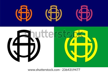 WHS logo identity colorful abstract icon vector template