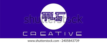 mLS logo round creative abstract identity modern stylish icon vector template