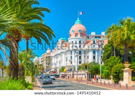 Promenade des Anglais in Nice (Nizza), France 商業照片 © 
