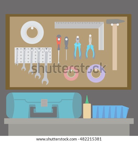 Working tools background vector illustration sign icon