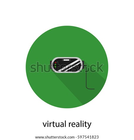 Flat vector illustration icon logo of Virtual Reality Glasses. Set of collection.