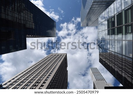 Similar – Image, Stock Photo New York city view with skyscrapers in sunny day