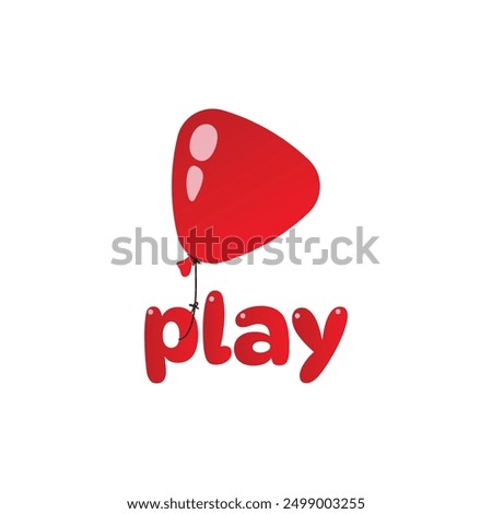 Balloon Play Button Vector Image